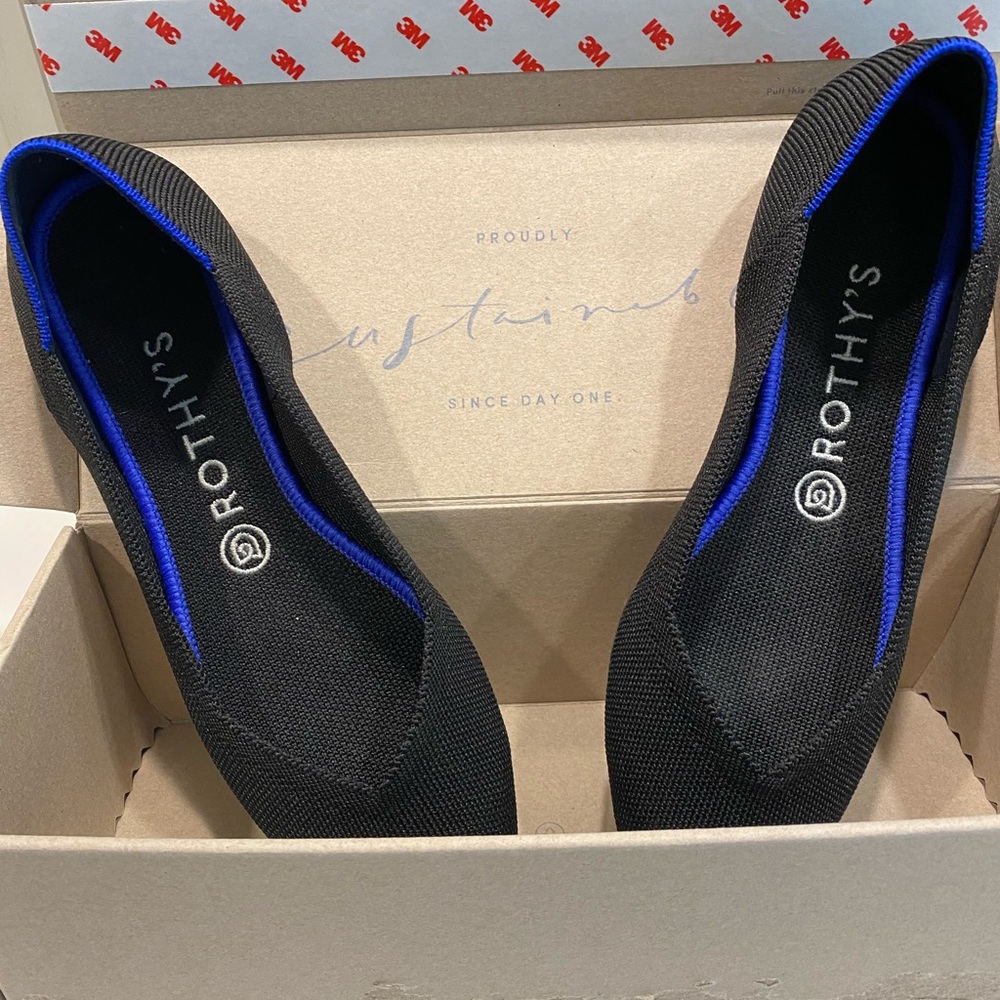 Rothy’s the pointe Black size 9.5
